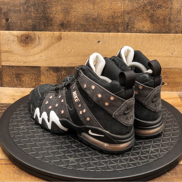 NIKE AIR MAX 2 CB 94 BLACK DENIM MENS ATHLETIC SHOES BASKETBALL RETRO SIZE 7.5 - Picture 5 of 9